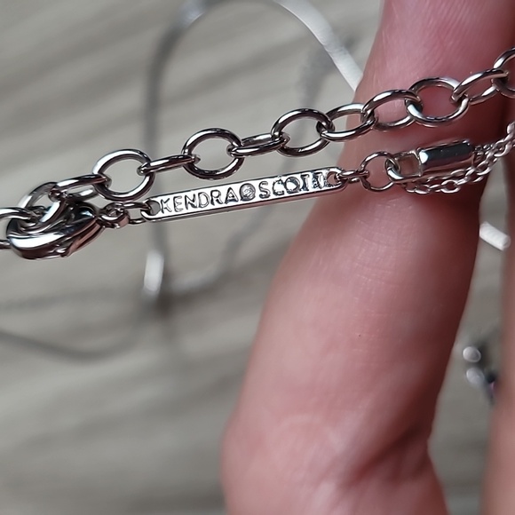 Kendra Scott Silver Toned Multi Strand Pendant Necklace - Picture 6 of 6